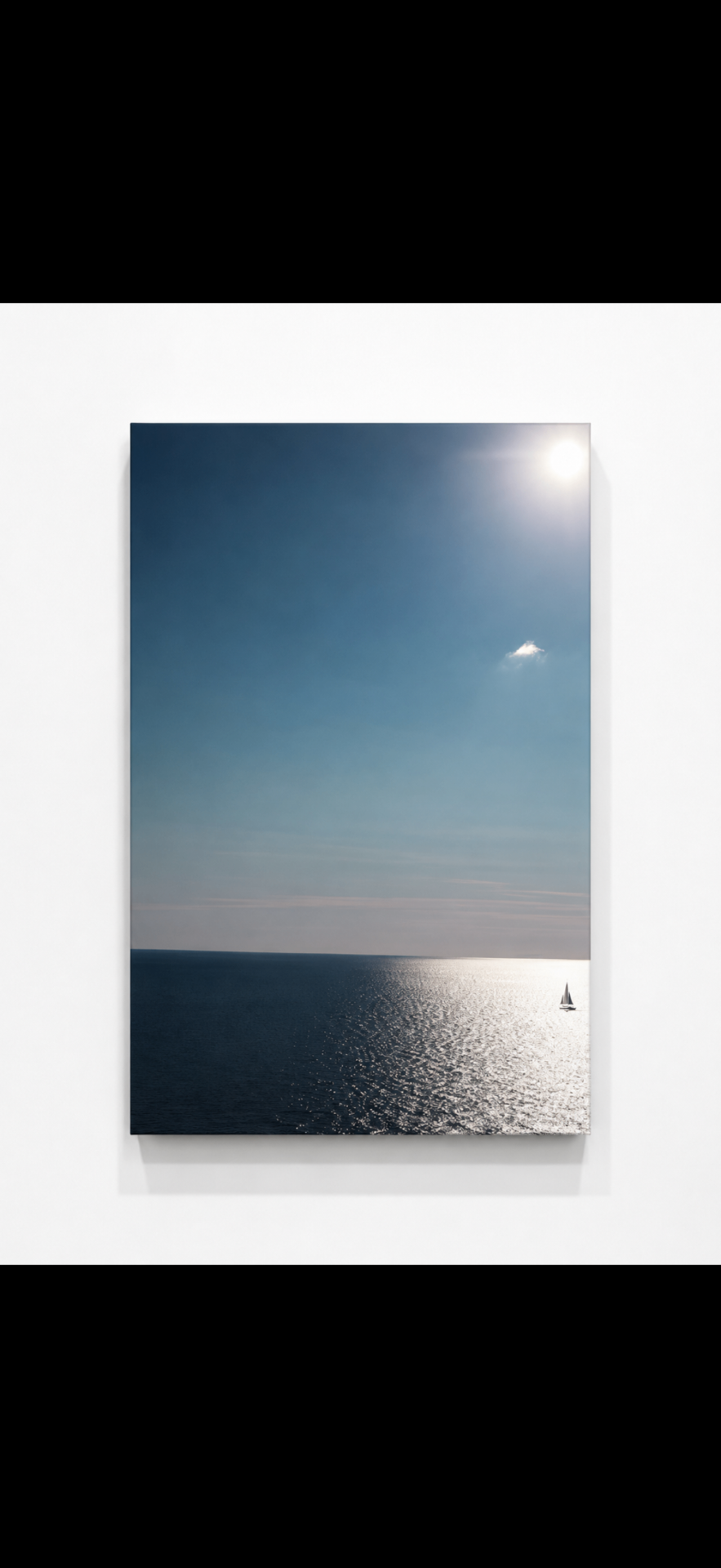 Photograph of a sailboat on the Ligurian Sea